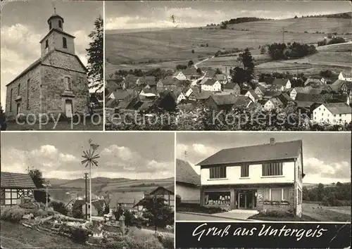 Untergeis Gesamtansicht Kirche  Kat. Neuenstein