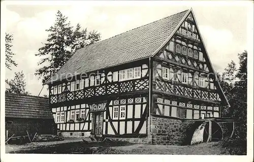 Ilbeshausen Hochwaldhausen Teufelsmuehle 17. Jhdt. Fachwerkhaus Kat. Grebenhain