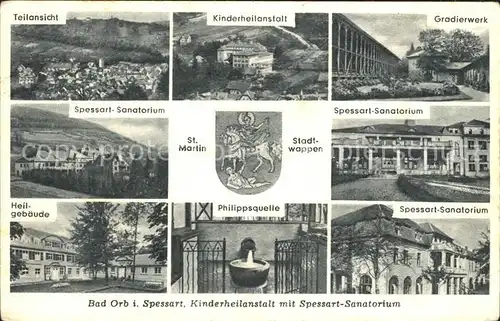 Bad Orb Total Spessart Sanatorium Kinderheilanstalt Heilgebaeude Philippsquelle Kat. Bad Orb