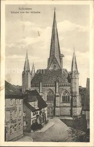 Schotten Kirche von der Suedseite Kat. Schotten