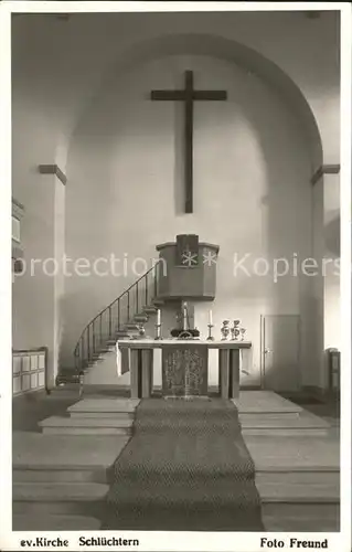 Schluechtern Inneres evangelische Kirche Kat. Schluechtern