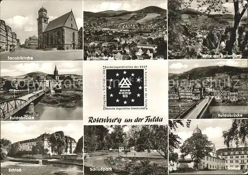 Rotenburg Fulda Jacobikirche Fuldabruecke Schlossbruecke Schloss Luftaufnahme Sondermarke euro camp Kat. Rotenburg a.d. Fulda