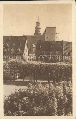 Hanau Main Marktplatz mit Blick auf Wallonische Kirche Kat. Hanau