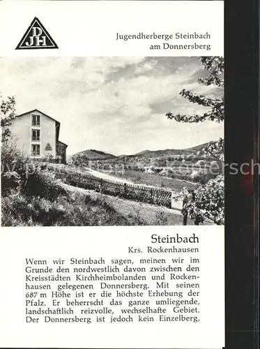 Steinbach Donnersberg Jugendherberge Kat. Steinbach am Donnersberg
