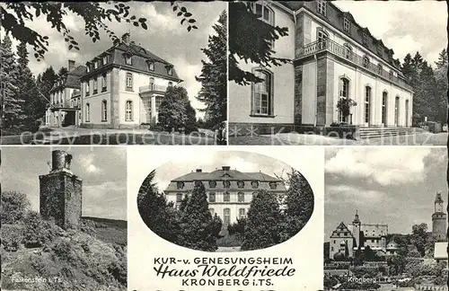 Kronberg Taunus Kurheim Genesungsheim Haus Waldfriede Burgruine Falkenstein Kat. Kronberg im Taunus