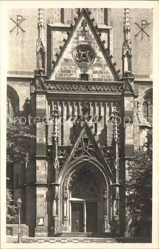 Leipzig Hauptportal der Thomaskirche Kat. Leipzig