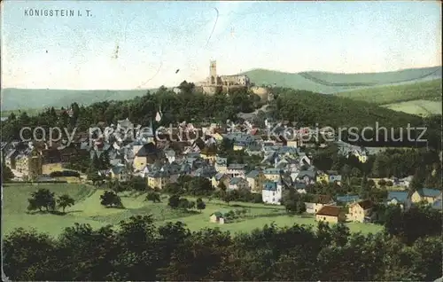 Koenigstein Taunus Gesamtansicht mit Burgruine Kat. Koenigstein im Taunus