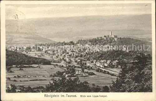 Koenigstein Taunus Panorama Blick vom Lipps Tempel Kat. Koenigstein im Taunus