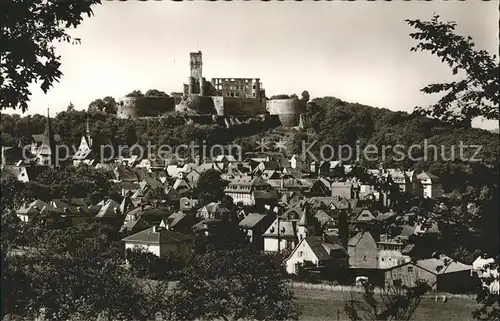 Koenigstein Taunus Stadtbild mit Burgruine Heilklimatischer Hoehenkurort Kat. Koenigstein im Taunus