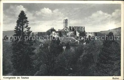 Koenigstein Taunus Ruine Falkenstein Kat. Koenigstein im Taunus