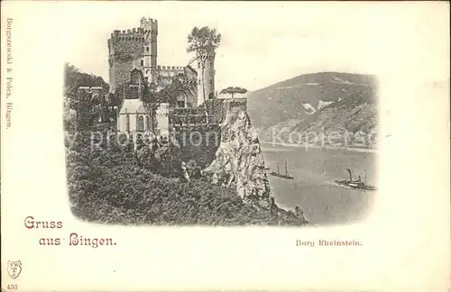 Bingen Rhein Burg Rheinstein Kat. Bingen am Rhein