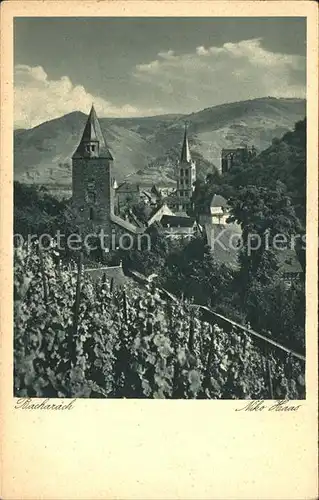 Bacharach Rhein Teilansicht Stadtturm Kat. Bacharach