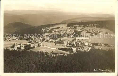 Oberhof Thueringen Panorama Fliegeraufnahme Kat. Oberhof Thueringen