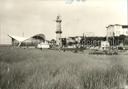 Warnemuende Ostseebad Konsum Gaststaette Teepott Leuchtturm Kat. Rostock