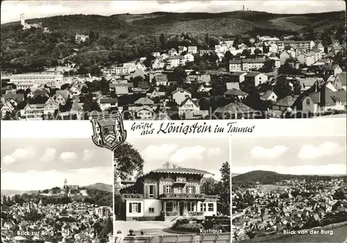 Koenigstein Taunus Panorama Burgblick Kurhaus Blick von der Burg Kat. Koenigstein im Taunus