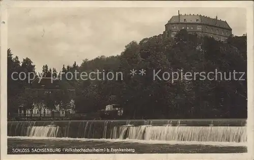 Frankenberg Sachsen Schloss Sachsenburg Wehr Kat. Frankenberg Sachsen