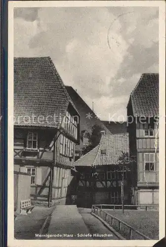 Wernigerode Harz Schiefe Haeuschen Kat. Wernigerode