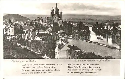Limburg Lahn Stadtbild mit Dom Lahnlied Kat. Limburg a.d. Lahn
