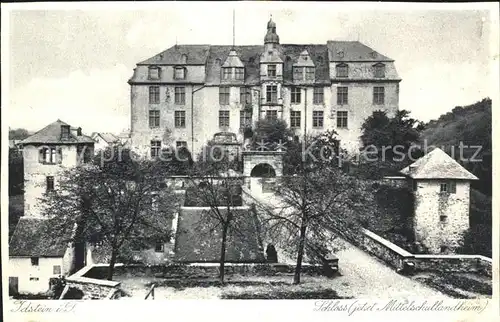 Idstein Schloss jetzt Mittelschullandheim Kupfertiefdruck Kat. Idstein