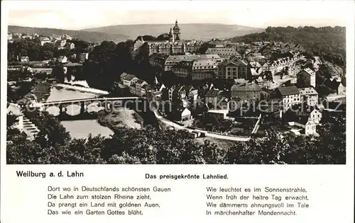 Weilburg Stadtbild mit Schloss Lahnbruecke Kat. Weilburg Lahn