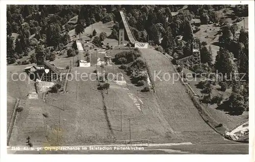 Partenkirchen Olympiaschanze im Skistadion Skispringen Kat. Garmisch Partenkirchen