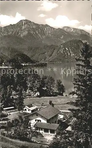 Kochel See Kochelsee mit Herzogstand Bayerische Alpen Kat. Kochel a.See