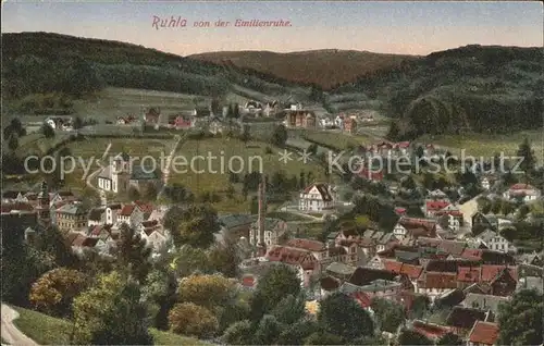 Ruhla Blick von der Emilienruhe Kat. Ruhla