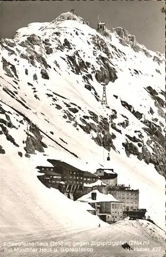 Garmisch Partenkirchen Schneefernerhaus Zugspitzgipfel Muenchner Haus Gipfelstation Huber Karte Nr 677 Kat. Garmisch Partenkirchen