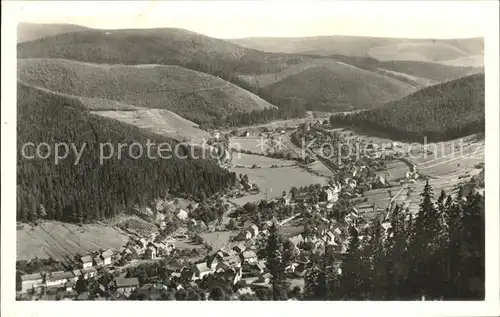 Manebach Panorama Blick vom Goethepfad Kurort Kat. Ilmenau