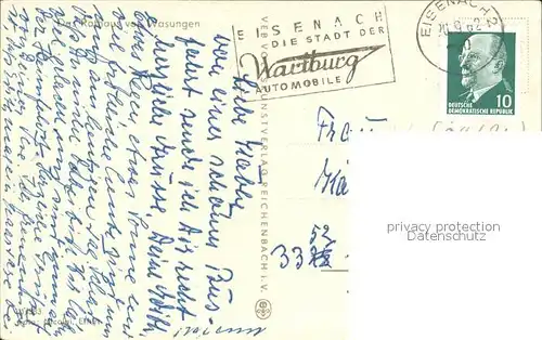 Wasungen Rathaus Kat. Wasungen