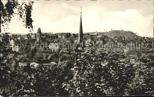 Aue Sachsen Blick ueber die Stadt Kat. Aue