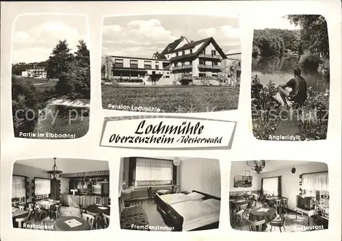 Oberzeuzheim Elbbachtal Pension Lochmuehle Restaurant Angleridyll Kat. Hadamar