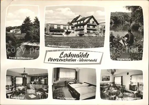 Oberzeuzheim Elbbachtal Pension Lochmuehle Restaurant Angleridyll Kat. Hadamar