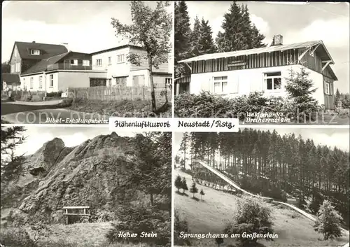 Neustadt Rennsteig Bibel Erholungsheim Waldschaenke Hoher Stein Sprungschanze Grossenstein Skispringen Kat. Neustadt Rennsteig