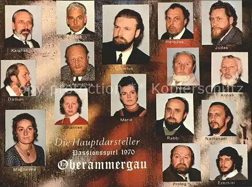 Oberammergau Hauptdarsteller Passionsspiel 1970 Kat. Oberammergau