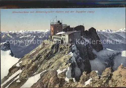 Garmisch Partenkirchen Muenchnerhaus Meteorologische Station Zugspitze Alpenpanorama Kat. Garmisch Partenkirchen