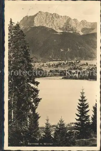 Barmsee mit Woerner Karwendelgebirge Kat. Kruen