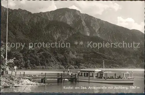 Kochel See Anlegestelle mit Jochberg Ausflugsboot Kat. Kochel a.See
