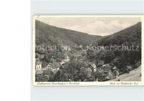 Auerbach Bergstrasse Blick ins Hochstaedter Tal Kat. Bensheim