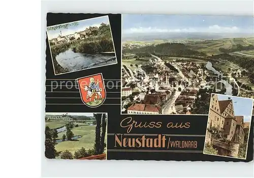 Neustadt Waldnaab Totalansicht Schloss Dorfpartie Kat. Neustadt a.d.Waldnaab