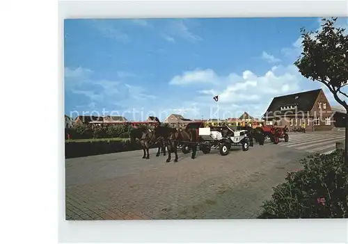 Langeoog Nordseebad Bahnhof Pferdewagen Kat. Langeoog