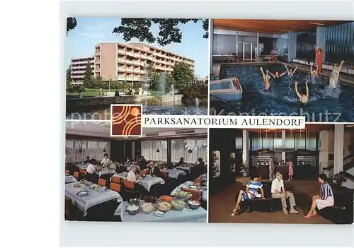 Aulendorf Parksanatorium Aulendorf Hallenbad Speisesaal Aufenthaltsraum Kat. Aulendorf