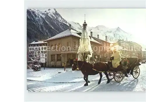 Chamonix Place Jacques Balmat Mont Blanc Pferdekutsche Kat. Chamonix Mont Blanc