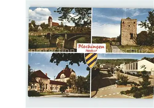 Plochingen Kirche Necckarbruecke Turm Teilansichten Kat. Plochingen