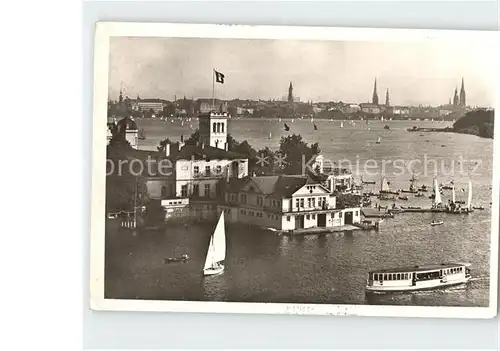 Hamburg Uhlenhorster Faehrhaus und Aussenalster Kat. Hamburg