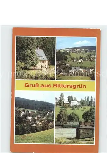 Rittersgruen JH Ernst Scheffler Panorama Teilansicht Museum Schmalspurbahnhof Kat. Rittersgruen