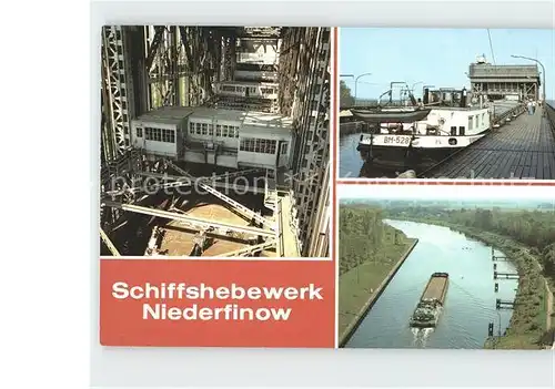 Niederfinow Schiffshebewerk Oberhafen Kanalbruecke Oder Havel Kanal Kat. Niederfinow