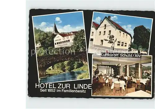 Schuld Hotel Zur Linde Gastraum Bruecke Kat. Schuld