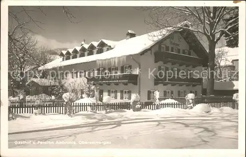 Oberammergau Gasthof Pension Ambronia Kat. Oberammergau