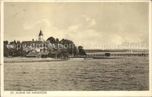 St Alban Ammersee Ansicht vom See aus Kat. Diessen a.Ammersee
